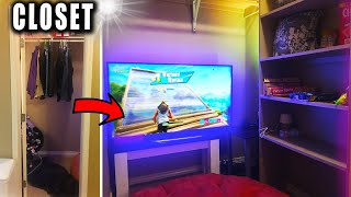 I Built a SECRET Gaming Room In My Closet [upl. by Wivinia225]