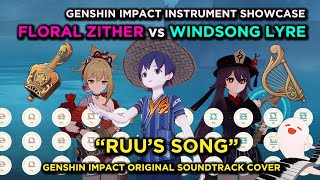 quotRuus Songquot Song of Innocence  Tsurumi Island OST  Genshin Impact Lyre and Floral Zither Cover [upl. by Atnauqahs]