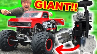 Worlds Biggest RC Car gets GIANT Engine 5x power [upl. by Jacqui]