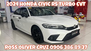 2024 Honda Civic 15 RS Turbo CVT Platinum White Pearl [upl. by Nnire499]