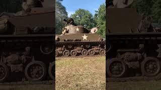 Sherman tank at the Eyewitness event Overloon museum netherlands history ww2history [upl. by Asilef]