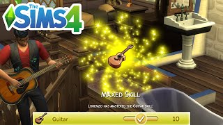 How To Max Guitar Skill Cheat Level Up Skills Cheats  The Sims 4 [upl. by Suoicerp770]