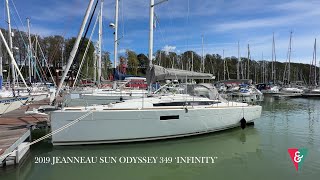 2019 Jeanneau Sun Odyssey 349  Walkthrough Tour [upl. by Dnalyar]