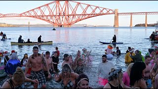 Scotland Braves Freezing water to Loony Dook 2024 [upl. by Nymzaj571]