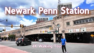 【4K】𝐖𝐀𝐋𝐊 🇺🇸 Newark Penn Station in Newark NJ [upl. by Craddock2]