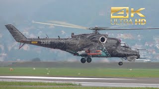 4K MI8 amp MI 35 from the Czech Air Force arrival at Airpower 2022 AirShow LOXZ Zeltweg [upl. by Erlene]