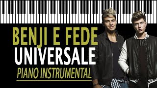 BENJI E FEDE  Universale KARAOKE Piano Instrumental [upl. by Whit965]