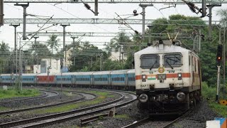 Rare Visitor Ajni WAP7  Charminar Express Greets Quilon Mail  Indian Railways [upl. by Mcloughlin]