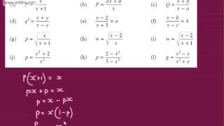 GCSE Algebra Changing the Subject of an Equation rearranging formulae [upl. by Dadirac315]