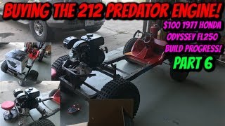 Buying The 212 Predator Engine  100 1977 Honda Odyssey FL250 Build Progress Pt 6 [upl. by Wilser833]