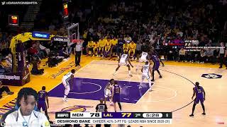 FlightReacts To GRIZZLIES at LAKERS  FULL GAME HIGHLIGHTS  January 5 2024 [upl. by Iren]