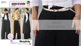 How to Sew Wide Leg Pants with Mimi G Simplicity Pattern 8177 [upl. by Oirotciv]