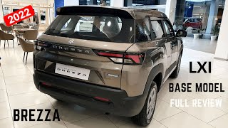 2024 Maruti Suzuki Brezza LXI Model  OnRoad Price Features Interiors  Brezza LXI 2024 Review [upl. by Goldarina]