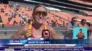 SOWETO TV NEWS  MPHAKATHI WINS SOWETO MARATHON IN 12 YEARS WHILE VAN ZYL WINS WOMENS RACE [upl. by Bodwell]