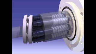 Axialkolbenpumpe  Axial Piston Pump  DMU Funktionssimulation CATIA V5 R20 [upl. by Cesar]