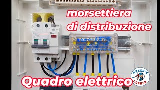 impianti elettrici abitazione morsettiera di distribuzione collegamenti [upl. by Tezzil334]