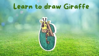 How To Draw A Cartoon Giraffe [upl. by Yemorej]