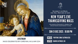 Catholic Mass Today Live Online  New Years Eve Thanksgiving Mass 2023 [upl. by Tessie194]