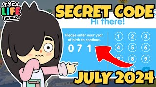 JULY 2024 TOCA BOCA WORLD SECRET CODE‼️🎉 Toca Boca Secret Code  Toca Life World Free Code [upl. by Clemmie]