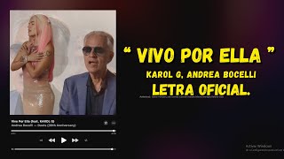 Karol G Andrea Bocelli  Vivo Por Ella Letra Oficial [upl. by Janus]