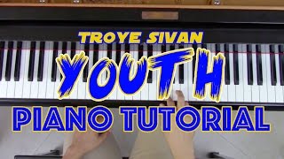 Piano Tutorial  quotYouthquot  Troye Sivan [upl. by Valentia]