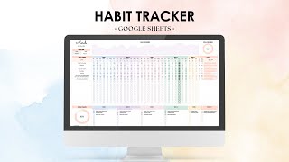 Habit Tracker Spreadsheet for Google Sheets [upl. by Asante]