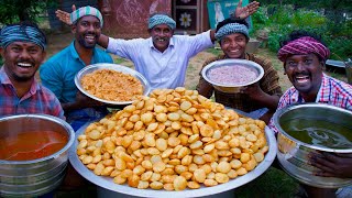 1000 PANI PURI  Golgappa Recipe Cooking in South Indian Village  How to make Pani Puri Recipe [upl. by Attegroeg582]