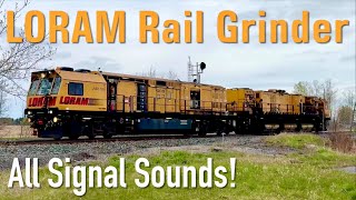 West of Avonmore ON Loram Rail Grinder  All Signal Sounds cpkc trains railfan railways loram [upl. by Ettennaj]