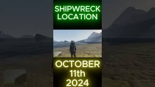 Shipwreck Location October 11th gtav gtaonline gaming gunvanlocationtoday fivem [upl. by Nylodnarb]