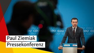 Paul Ziemiak Pressekonferenz vom 11032019 [upl. by Aliak]