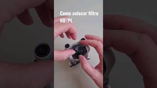 Como colocar filtro NDPL DJI Mini 3 PRO drone Instalar filtro ND drone djimini3pro ndfilter [upl. by Morris306]