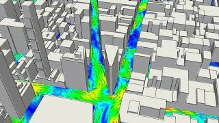 Flatiron Building Simulation  Pedestrian Wind Comfort [upl. by Nallac912]