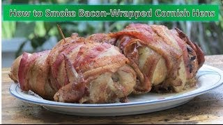 How to Smoke BaconWrapped Cornish Hens  Armadillo Pepper [upl. by Nalyorf]