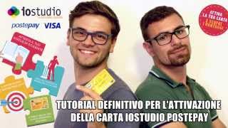 Tutorial attivazione Carta IoStudio Postepay [upl. by Soo590]