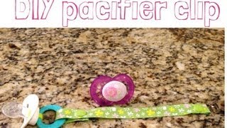 DIY Baby Shower Gift  Pacifier Clip Tutorial  No Sew  Ring amp Mam Style [upl. by Ialocin]