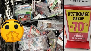 Rachat magasins GEANT Casino Déstockage total  😱 haul jeuxvidéo gaming viral viralvideo [upl. by Ahtibat]