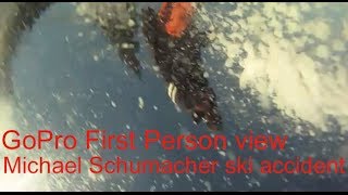 HD Gopro Michael Schumacher ski accident first person view EXCLUSIVE skiiing [upl. by Amitak]