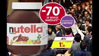 Une promo sur le Nutella tourne à l’émeute dans plusieurs hypermarchés [upl. by Akahc]