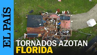 EE UU  Tornados azotan Florida antes de Milton  EL PAÍS [upl. by Anenahs]