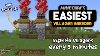 THIS is the EASIEST Villager Breeder in Minecraft  INFINITE Villagers Minecraft 120 [upl. by Charla]