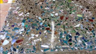 Polished concrete with Recycled Glass Surfaces [upl. by Anavrin]