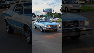 1973 Ford Gran Torino Classic Car Drive By Engine Sound Woodward Dream Cruise 2024 [upl. by Neelon]