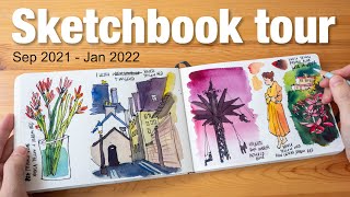 Sketchbook Tour Sep 2021  Jan 2022 [upl. by Dudden]