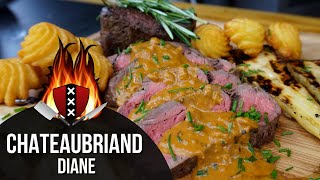 CHATEAUBRIAND Ossenhaas met een klassieke Dijon mosterdsaus  Tenderlion with a french Diane sauce [upl. by Pelagia817]