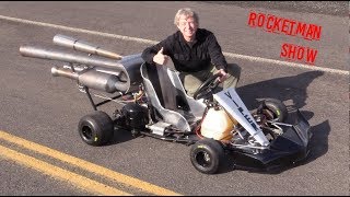 Rocketman Running the twin Viper Pulsejet powered go kart [upl. by Attej]