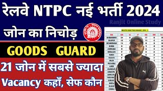 RRB NTPC 2024  RRB NTPC Goods Guard Vacancy Zone Wise  RRB NTPC Good Guard Cutoff  NTPC Safe Zone [upl. by Matilde]