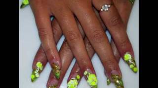 Nail art Nail art with acryl and rhinestones [upl. by Tiebold]