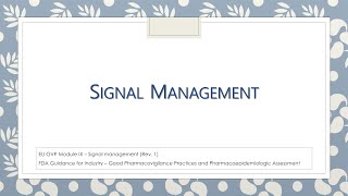 Signal Management [upl. by Ateuqal]