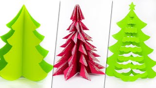 3 Alberi di Natale con la carta  Lavoretti di Natale fai da te  Christmas crafts ideas [upl. by Nosyaj]