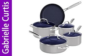 Nuwave 9pc Cookware Set Healthy Duralon Blue Ceramic Nonstick Coated Review [upl. by Josler]